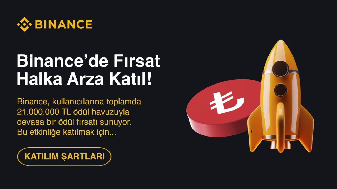 Binance ile Türkiye'deki Kullanıcılara 21 Milyon TL Değerinde Ödül logosu